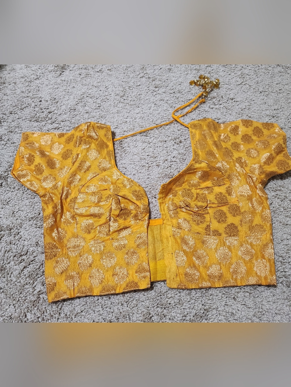 Banarasi Katan Silk Saree Blouse/tops Indian Party/Wedding Style 34 Size